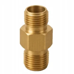 Outlet Rosfix Adapter 1/4GZ-1/4GZ i Mässing – Högtrycksreduktion | Utvändig Gänga 1/4 Tum | för Högtryckstvättar