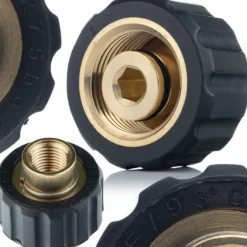 Hot Rosfix Adapter M22 till 1/4" för Högtryckstvätt – för Anslutning av Tillbehör | Invändig Gänga M22X1,5 och 1/4" | Kompatibel med Kärcher HD HDS