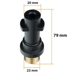 Rosfix Adapter M22 till Bayonet för Hogtryckstvätt – HD/HDS till K-Serie | Max 160 Bar | Kompatibel med Karcher K4, K5, K7