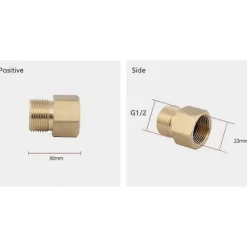 Online Adapter Mässing M22 14 mm Hona till Hane G1/2 Gänga för Högtryckstvättar