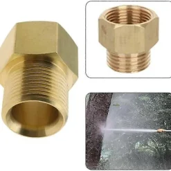 Online Adapter Mässing M22 14 mm Hona till Hane G1/2 Gänga för Högtryckstvättar