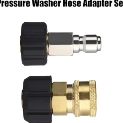 Online Superp Adapterset för högtryckstvättsslang, M22 till 3/8 snabbkoppling för högtryckstvättareslang, 5000 PSI