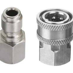 Clearance Adapterset för högtryckstvätt, snabbkopplingskit, honkoppling, rostfritt stål, 5000 PSI