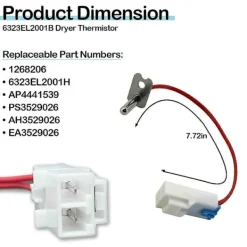 Discount AGM30045804 Torktumlare Termistor och Termostat Kit för Ken-More