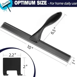 Clearance EURL Allround Duschskrapa: 25 cm Blad, Hållbart Rostfritt Stål, Ergonomiskt Handtag, Självhäftande Förvaringskrok, Rengöring Utan Ränder, Multi-Yta