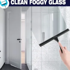 Clearance EURL Allround Duschskrapa: 25 cm Blad, Hållbart Rostfritt Stål, Ergonomiskt Handtag, Självhäftande Förvaringskrok, Rengöring Utan Ränder, Multi-Yta