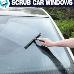 Clearance EURL Allround Duschskrapa: 25 cm Blad, Hållbart Rostfritt Stål, Ergonomiskt Handtag, Självhäftande Förvaringskrok, Rengöring Utan Ränder, Multi-Yta