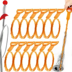 Clearance Althee avloppsrensningsverktyg, 13-pack orm avloppsrensningsverktyg för hårborttagning, 24 tum