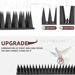 Online Anti Duva Spik 5.7M, Anti Duva för Balkong, Plast Anti Duva Spik, Anti Duva, Kråkor, Katter, Sparvar, etc. (20 ST) Svart