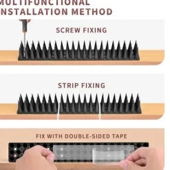 Online Anti Duva Spik 5.7M, Anti Duva för Balkong, Plast Anti Duva Spik, Anti Duva, Kråkor, Katter, Sparvar, etc. (20 ST) Svart