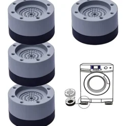 New Generic Antibrus Tvättmaskinsfötter, 4 st Tvättmaskinsfötter, Antivibrations Tvättmaskinskuddar Halkfria
