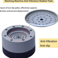 New Generic Antibrus Tvättmaskinsfötter, 4 st Tvättmaskinsfötter, Antivibrations Tvättmaskinskuddar Halkfria