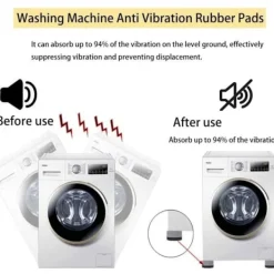 New Generic Antibrus Tvättmaskinsfötter, 4 st Tvättmaskinsfötter, Antivibrations Tvättmaskinskuddar Halkfria