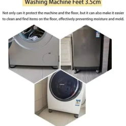 New Generic Antibrus Tvättmaskinsfötter, 4 st Tvättmaskinsfötter, Antivibrations Tvättmaskinskuddar Halkfria
