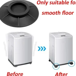 Sale Anti-vibrations- och anti-vandringsmattor för tvättmaskiner, gummifötter för tvättmaskiner för att minska buller