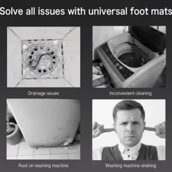 Clearance ECLshop Anti-vibrationsfotmatta - Ospecificerad - 4 stycken - Vit - Ljudreducering - Halkfri