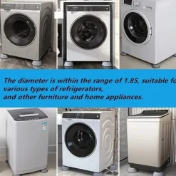 Hot Anti-vibrationsfötter, halkfria, höjande mattor för tvättmaskin