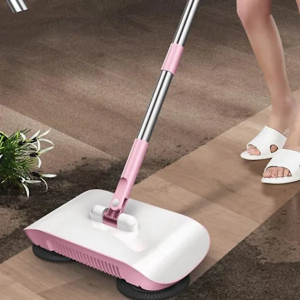 Outlet Automatisk handdriven sopmaskin magisk roterande kvast ingen elektrisk hushållsrengöringsverktyg