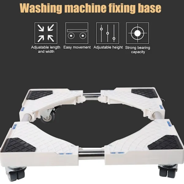 Hot Automatisk Tvättmaskin Basfäste med Broms 8 Hjul Kylskåpsstöd Rack 1 Styck