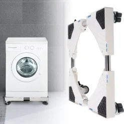 Hot Automatisk Tvättmaskin Basfäste med Broms 8 Hjul Kylskåpsstöd Rack 1 Styck