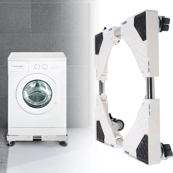 Hot Automatisk Tvättmaskin Basfäste med Broms 8 Hjul Kylskåpsstöd Rack 1 Styck