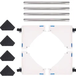 Hot Automatisk Tvättmaskin Basfäste med Broms 8 Hjul Kylskåpsstöd Rack 1 Styck