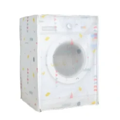 Hot Automatiskt tvättmaskinskydd Premium PEVA tvättmaskinsfodral, vattentätt, dammtätt tvättmaskinsskydd för hemmet (60x55x82cm)