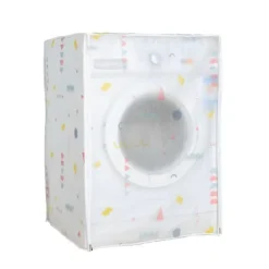 Automatiskt Tvättmaskinskydd Premium PEVA Tvättmaskinsfodral Vattentätt Dammtätt Tvättmaskinsskydd för Hemmet (60x55x82cm)
