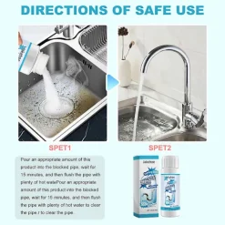 Outlet Avlägsna Hår & Slam Från Duschar, Badkar & Handfat - Snabbverkande Avloppsrensare, Rensa Blockeringar & Långsam Avrinning 2pcs
