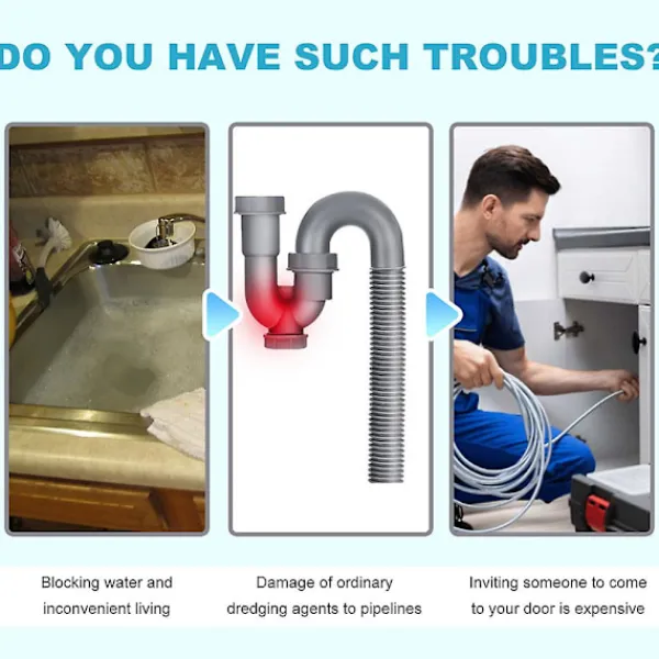 Outlet Avlägsna Hår & Slam Från Duschar, Badkar & Handfat - Snabbverkande Avloppsrensare, Rensa Blockeringar & Långsam Avrinning 2pcs