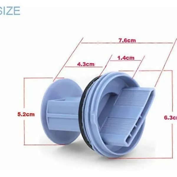 Hot Avloppsplugg för Siemens Bosch WM1095/1065 WD7205 Tvättmaskin Dräneringspump Blå