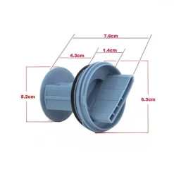 Outlet Avloppspump Avloppstätningspluggfilter för trummaskin WM1095 WM1065 WD7205 Blå