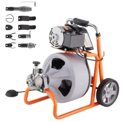 Hot DUOKU Avloppsrengöringsmaskin-- 75FT x 3/8 Tum- Bärbar Avloppsorm- för rör från 2" till 4"