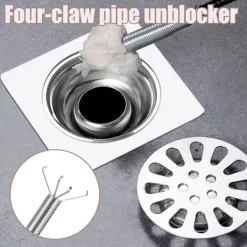 INF Avloppsrensare med gripklo L Silver