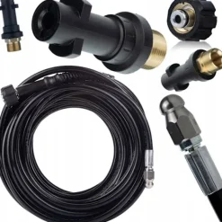 Clearance Rosfix Avloppsrensarslang 40M M22 med Adapter – Högt Tryck | Flexibel | Kompatibel med Karcher K2, K4, HD