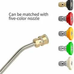 Avloppsrör för högtryckstvätt, 7 tum, elektrisk tvättmaskinsförlängningsstav, 30 graders böjningsstav