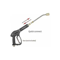 Avloppsrör för högtryckstvätt, 7 tum, elektrisk tvättmaskinsförlängningsstav, 30 graders böjningsstav