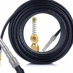 Online Rosfix Avloppsslang 10 M för Högtryckstvätt – Mässingsfjädermunstycke | 200 Bar | Kompatibel med Kranzle D12, Nilfisk Alto