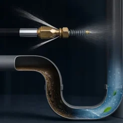 Online Rosfix Avloppsslang 10 M för Högtryckstvätt – Mässingsfjädermunstycke | 200 Bar | Kompatibel med Kranzle D12, Nilfisk Alto