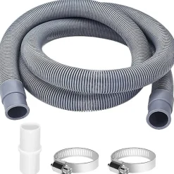 Best Avloppsslangförlängning för tvättmaskiner, 2 m avloppsslang universell tvättmaskinslang, avloppsslang D