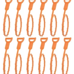 Best Avloppsstoppborttagare, flexibel orm för att effektivt rengöra hår och skräp från diskho och badkar, 50 cm, 12-pack
