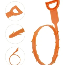 Best Avloppsstoppborttagare, flexibel orm för att effektivt rengöra hår och skräp från diskho och badkar, 50 cm, 12-pack