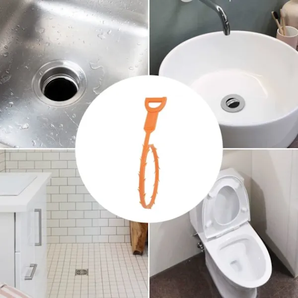 Best Avloppsstoppborttagare, flexibel orm för att effektivt rengöra hår och skräp från diskho och badkar, 50 cm, 12-pack