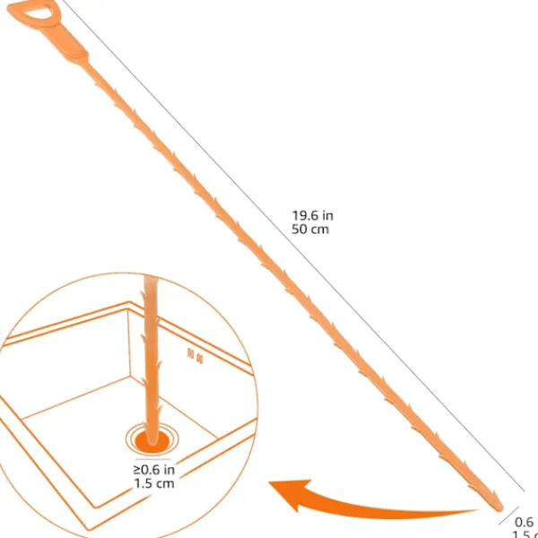 Best Avloppsstoppborttagare, flexibel orm för att effektivt rengöra hår och skräp från diskho och badkar, 50 cm, 12-pack