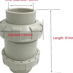 Outlet NeunWolken Backventil (envägs) grått vattenblock läckageskyddsventil tvättmaskin diskmaskin 20mm