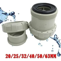 Outlet NeunWolken Backventil (envägs) grått vattenblock läckageskyddsventil tvättmaskin diskmaskin 20mm