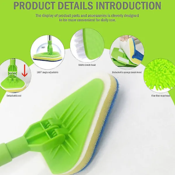 Sale Badrumsmopp Bad Dusch Multifunktionell Kakelrengöringskit Golvrengöringsverktyg
