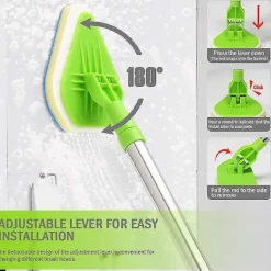 Sale Badrumsmopp Bad Dusch Multifunktionell Kakelrengöringskit Golvrengöringsverktyg