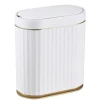 Outlet Badrumspapperskorg med lock, automatisk papperskorg, smal smart papperskorg, 8 liters smal rörelsesensor papperskorg för sovrum, badrum, kontor