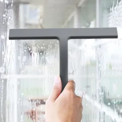 Badrumsskrapa, Silikon Duschskrapa Grå Fönsterskrapa Med Hängande Hacke För Glas För Badrumsrengöring Fönster Skärmtorkare Rengörare